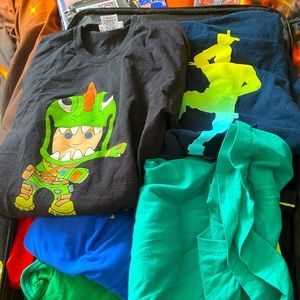 Suitcase of boys shirts